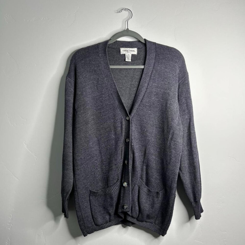 Grey 90’s vintage cardigan sweater size small